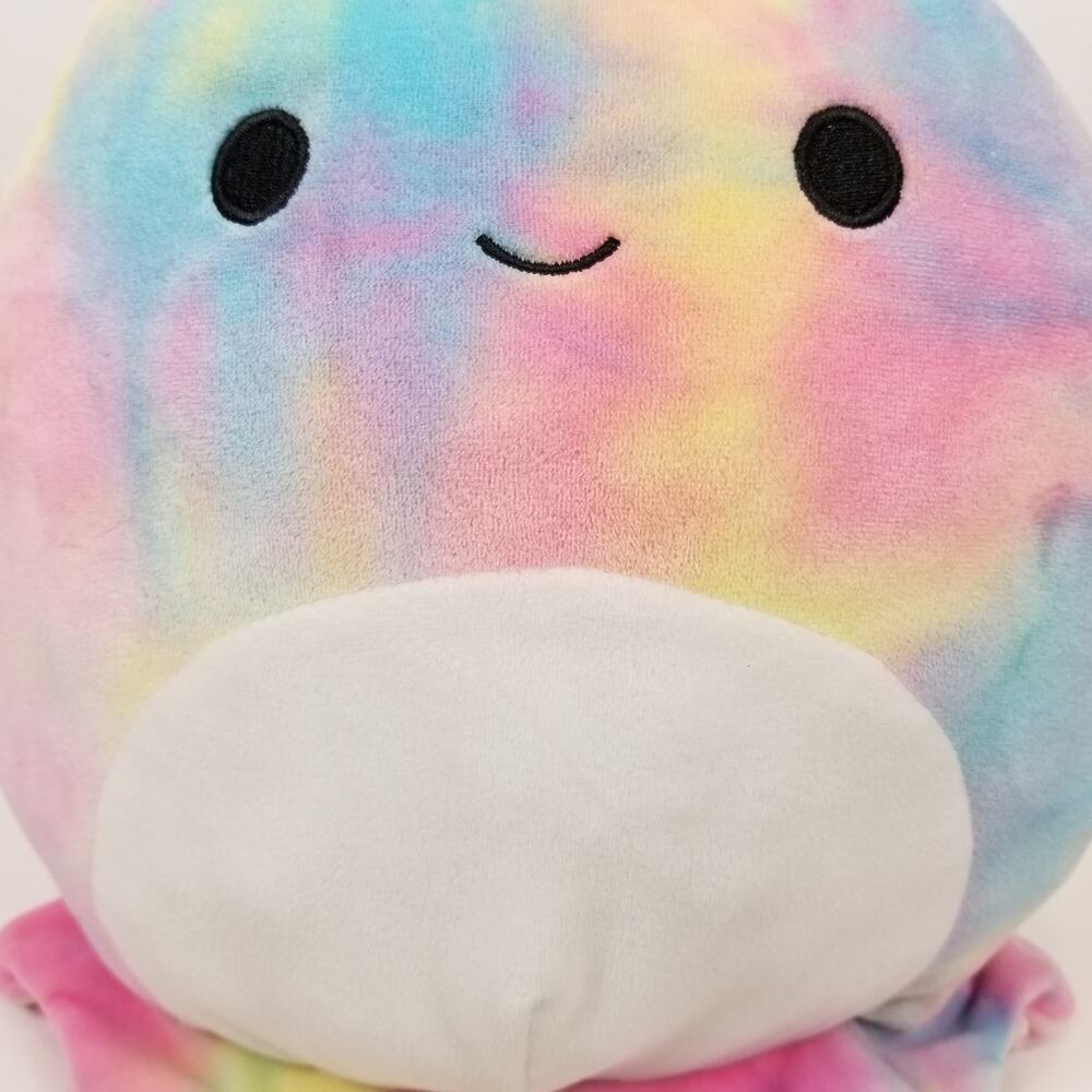 Squishmallow KellyToy Janet Jellyfish 12 Inch Rainbow Tie Dye - Picture 3 of 7